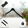 16.5'' Extra Slim Wooden Hangers 5 Pk. (Black) 2