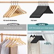 16.5'' Extra Slim Wooden Hangers 5 Pk. (Black) 4