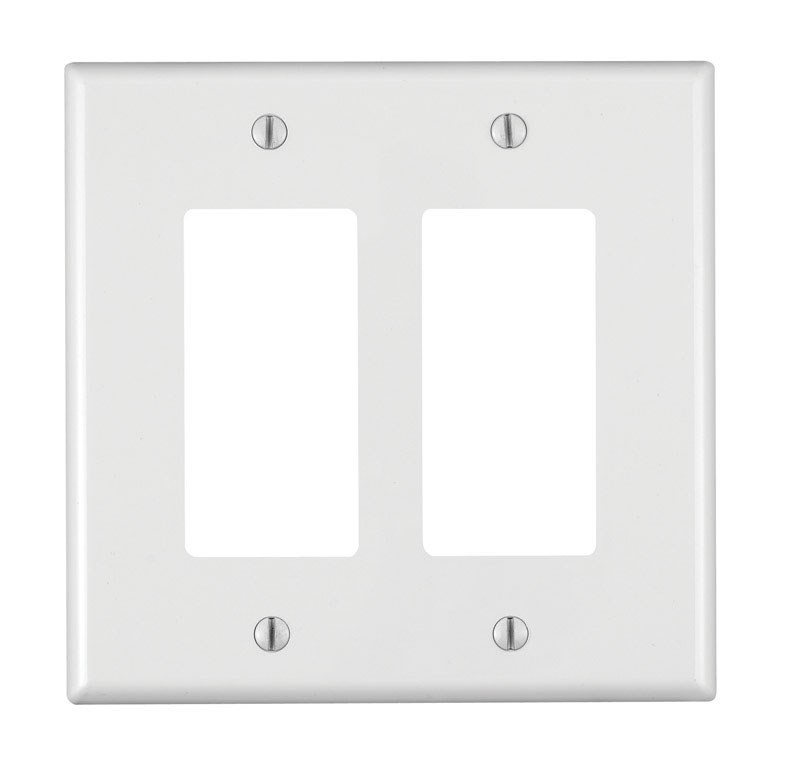 WALLPLAT2G GFCI DECOR WH