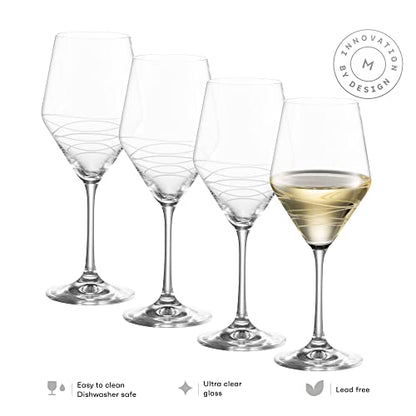 16 OZ. Wine  Glasses Swivel Design 4 PC 3