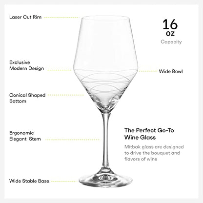 16 OZ. Wine  Glasses Swivel Design 4 PC 4