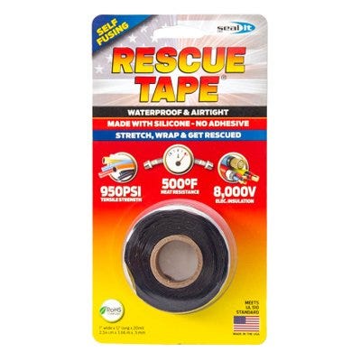 RESCUE TAPE 1" X 12' BLK