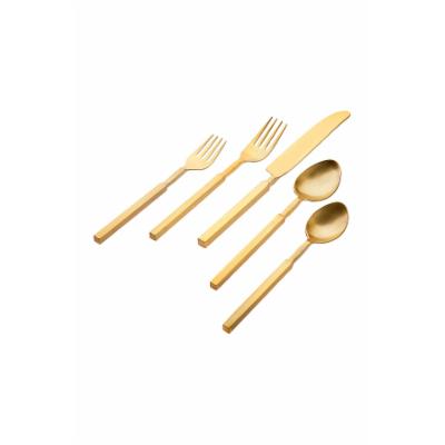 18/10 Cubit Matte Gold 20PC