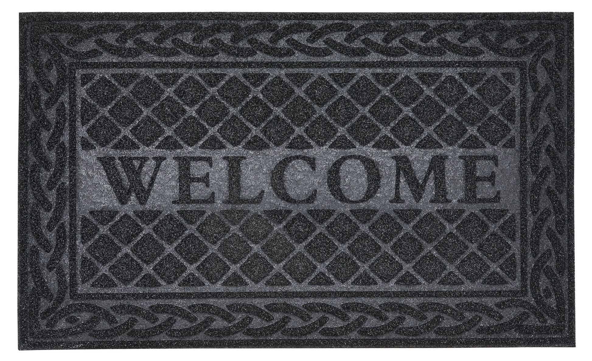 18'' X 30'' Latice Coir Outdoor Doormat Black
