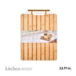Stripe Bamboo Cutting Board with Gold Handle - 13.77 in
