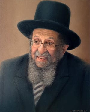 Reb Shmuel Kamenetsky - Elegant Vinyl Portrait For Noy Sukkah