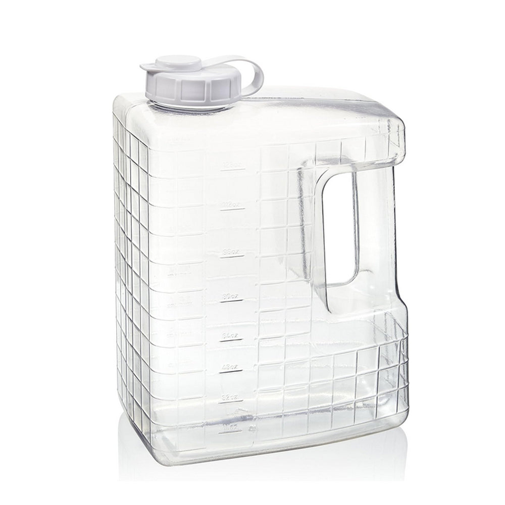 Arrow Clear View 1 Gallon Refrigerator Bottle w/White Top