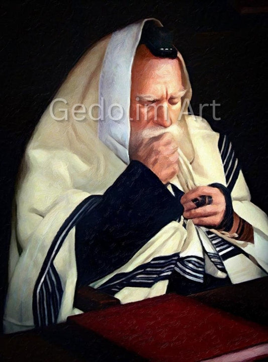 Reb Moshe Feinstein - Elegant Vinyl Portrait For Noy Sukkah