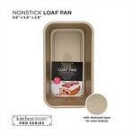 Loaf Pan 9.5"x5.6"x2.75", 0.8mm Gold Metalic w/ Diamond Base