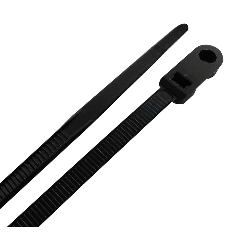 8'' Mounting Cable Ties Black 15 Ct.