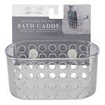 CLEAR SUCTION-MOUNTED BATH CADDY