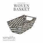 Stripe Paper Rope Basket - Small Shelf 6.50x11.4x 4.50inch Gray