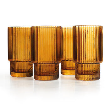 Sullivan St Set of 4 Highball Amber