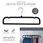 10PK Velvet Pant Hangers- Black