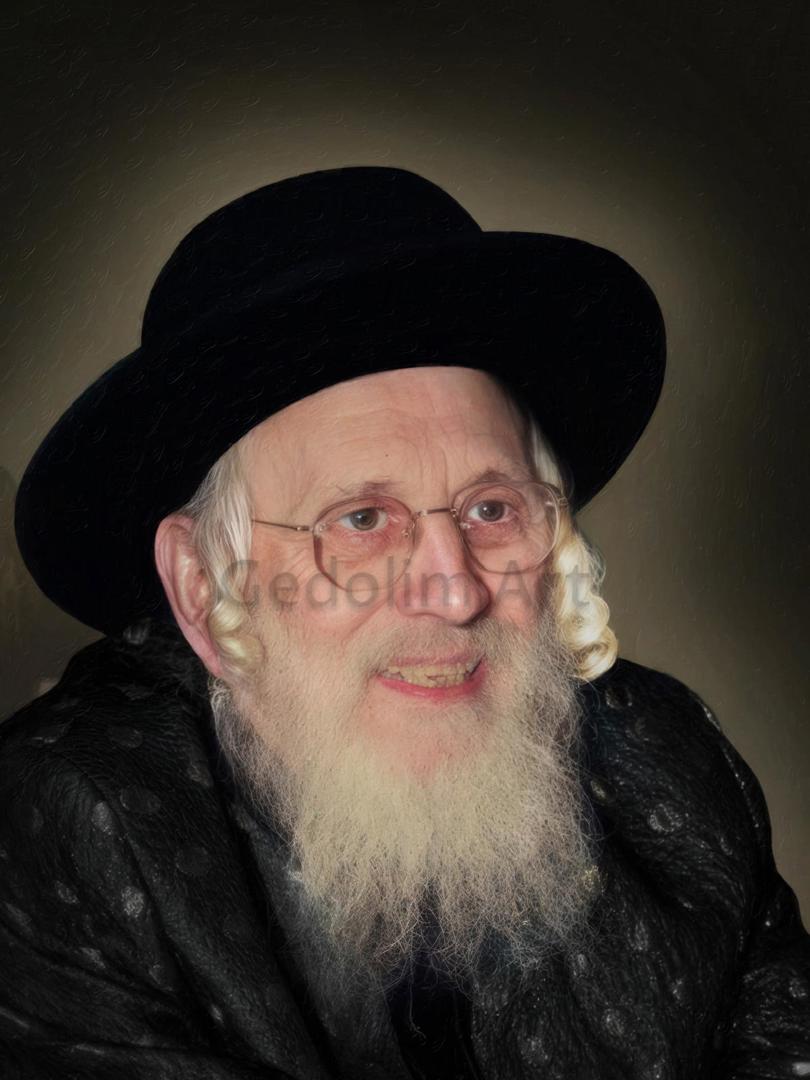 Bobover Rebbe, Reb Shlomo Halberstam - Elegant Vinyl Portrait For Noy Sukkah