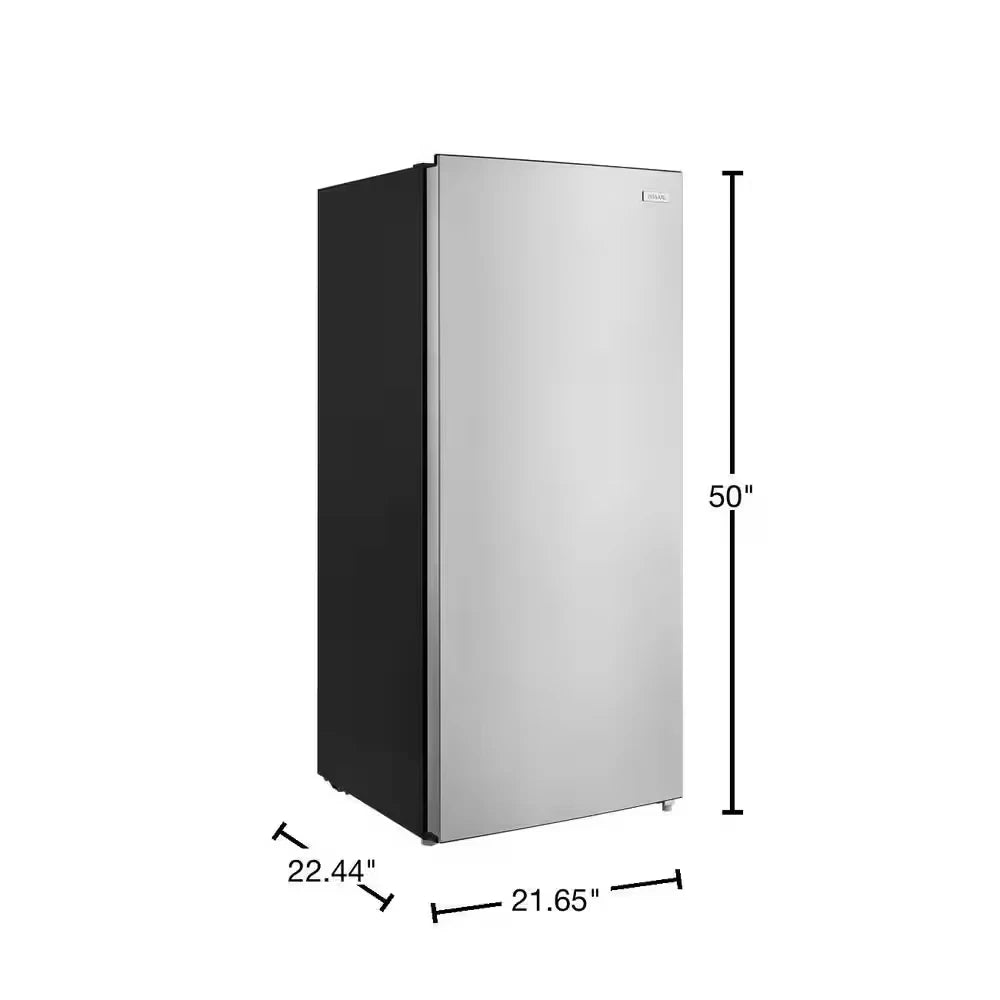 Vissani 7.1 cu. ft. Manual Defrost Convertible Upright Freezer in Stainless Steel Look, Garage Ready
