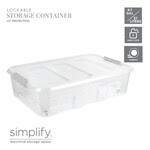 Under Bed Storage Container 37L (9.7 gallon) with Grey Locks and Wheels