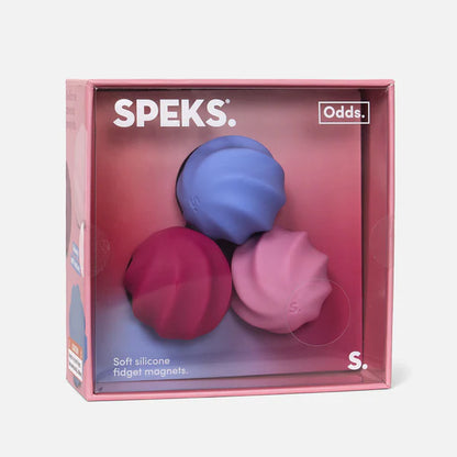 Speks Odds Soft Silicone Fidget Magnets, Silent Stress Relief Toys, Pink Swirls