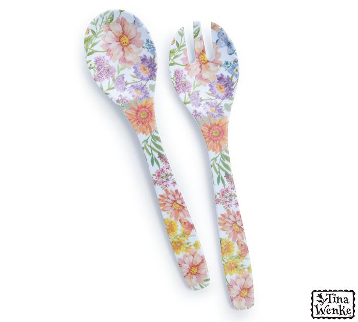 UTENSILS MELAMINE WILDFLOWE SERVING SET