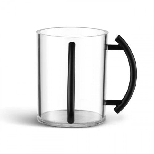 Acrylic Washing Cup Clear with black  handles
