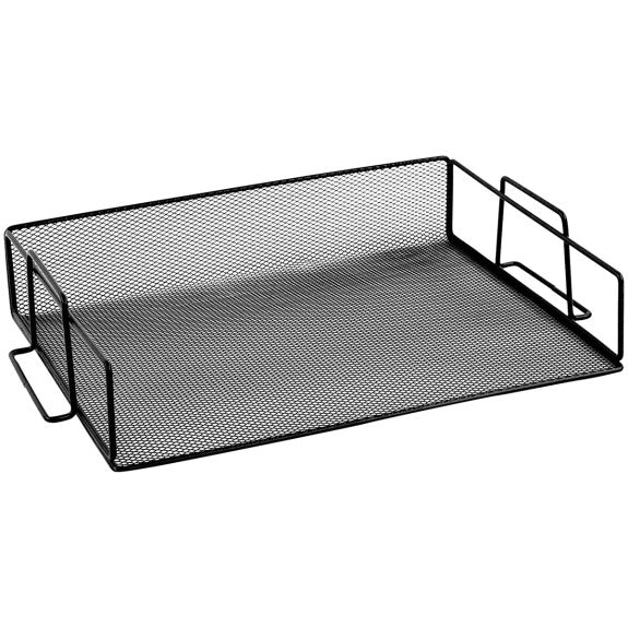 Mesh Stackable Letter Paper Tray, Black