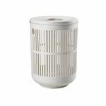 Round Laundry Hamper with Lid- Stone 60 LT.