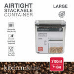 Airtight Rectangular Clear Food Storage Container - 2100 ML - 71oz
