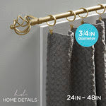 Twisted Cage Single Curtain Rod Painted 24-48 Gold