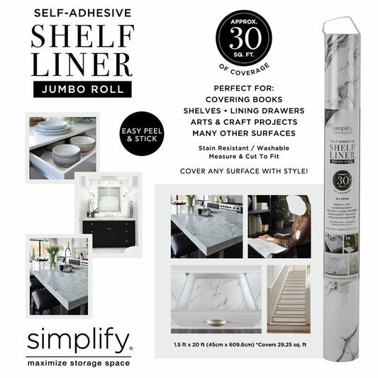 Self Adhisive Shelf Liner Jumbo Roll 30sq ft