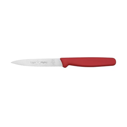3-PC Paring Knife set. Red, Green, Blue Dairy Meat Parve. Serrated point.
