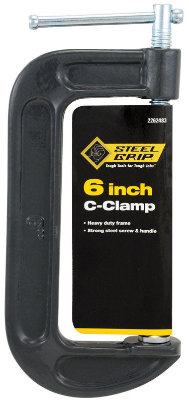 Â Steel Grip 6 in. Adjustable C-Clamp 1 pc