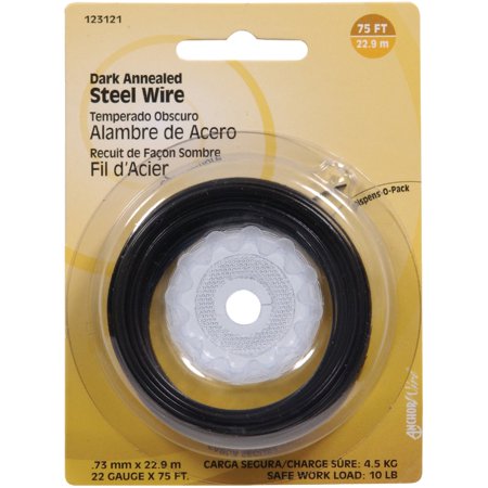 22 Dark Annealed Steel Wire 75ft In Dispenser Pack