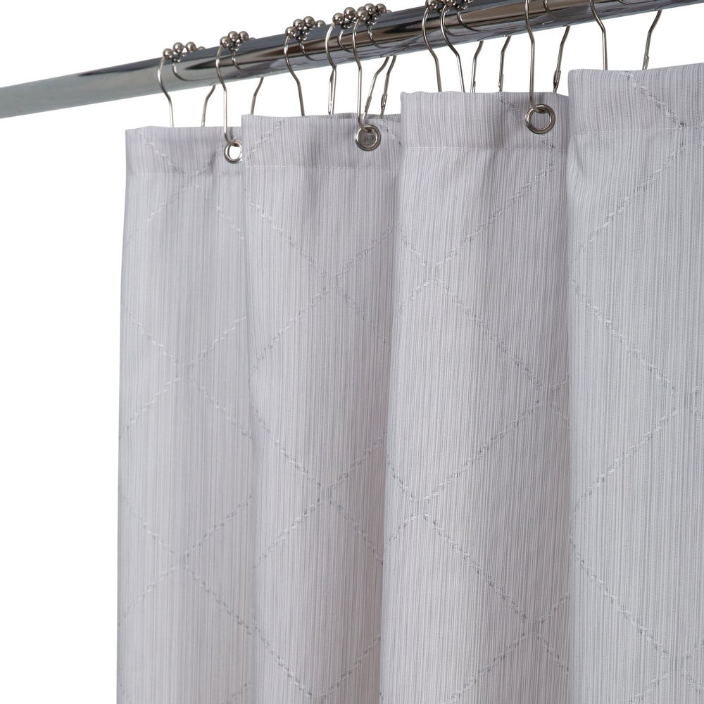 Grey Jacquard Shower Curtain