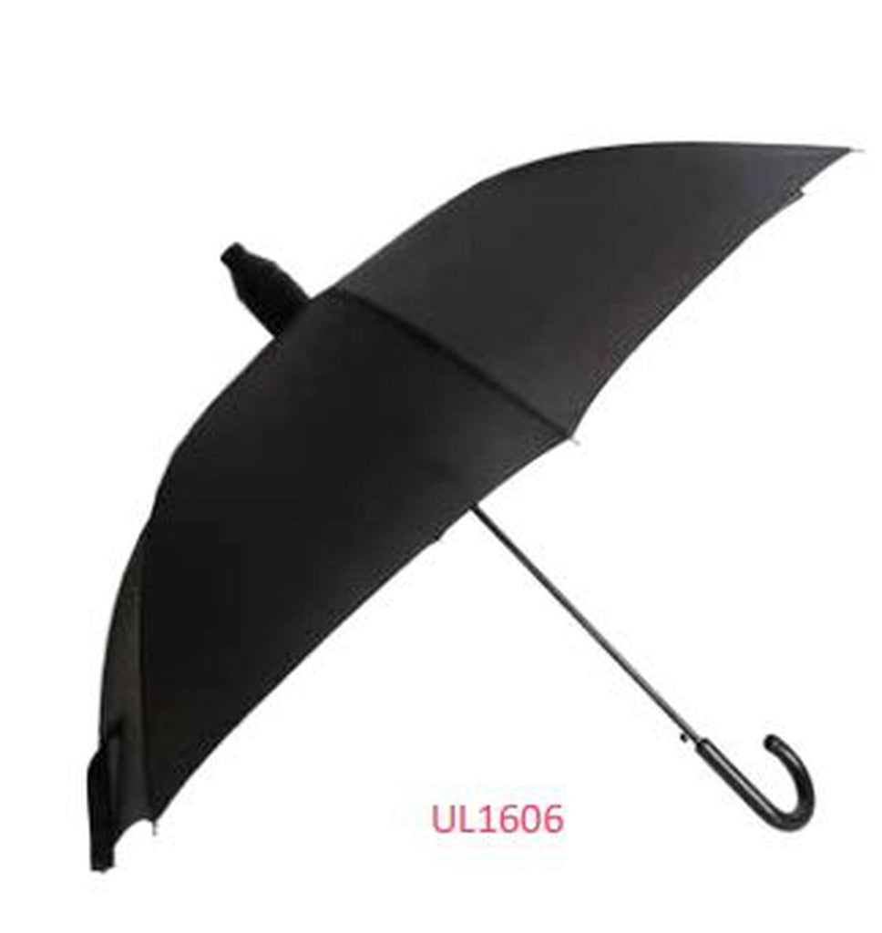 23" Black Hard Cover Straight Auto Open Umbrella