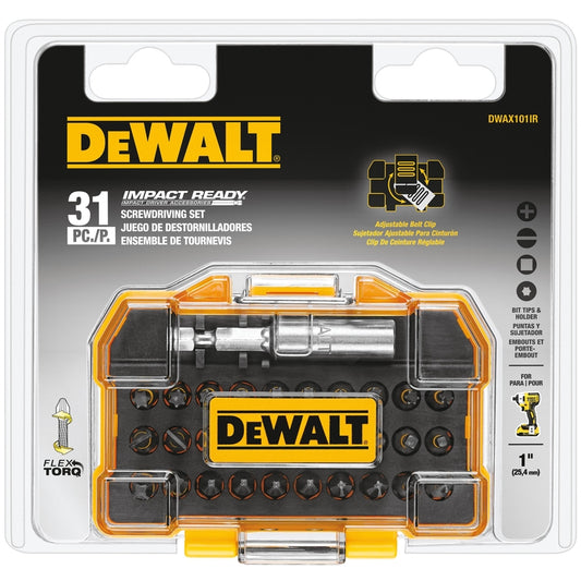 DeWalt Impact Ready 1 in. L Screwdriver Bit Set 31 pc