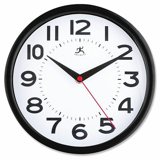 9 Wall Clock Black