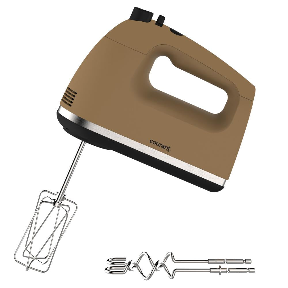 250W 5-Speed Hand Mixer - Brown