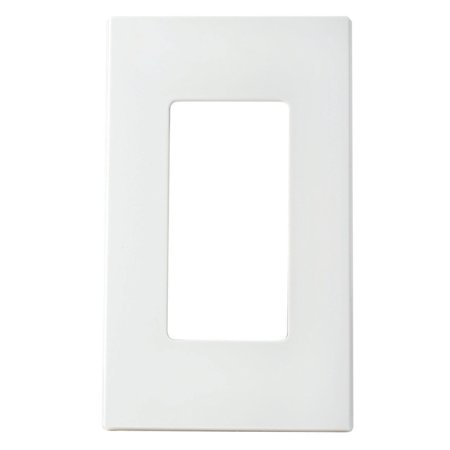 WALLPLATE 1G SCRWLS WHT