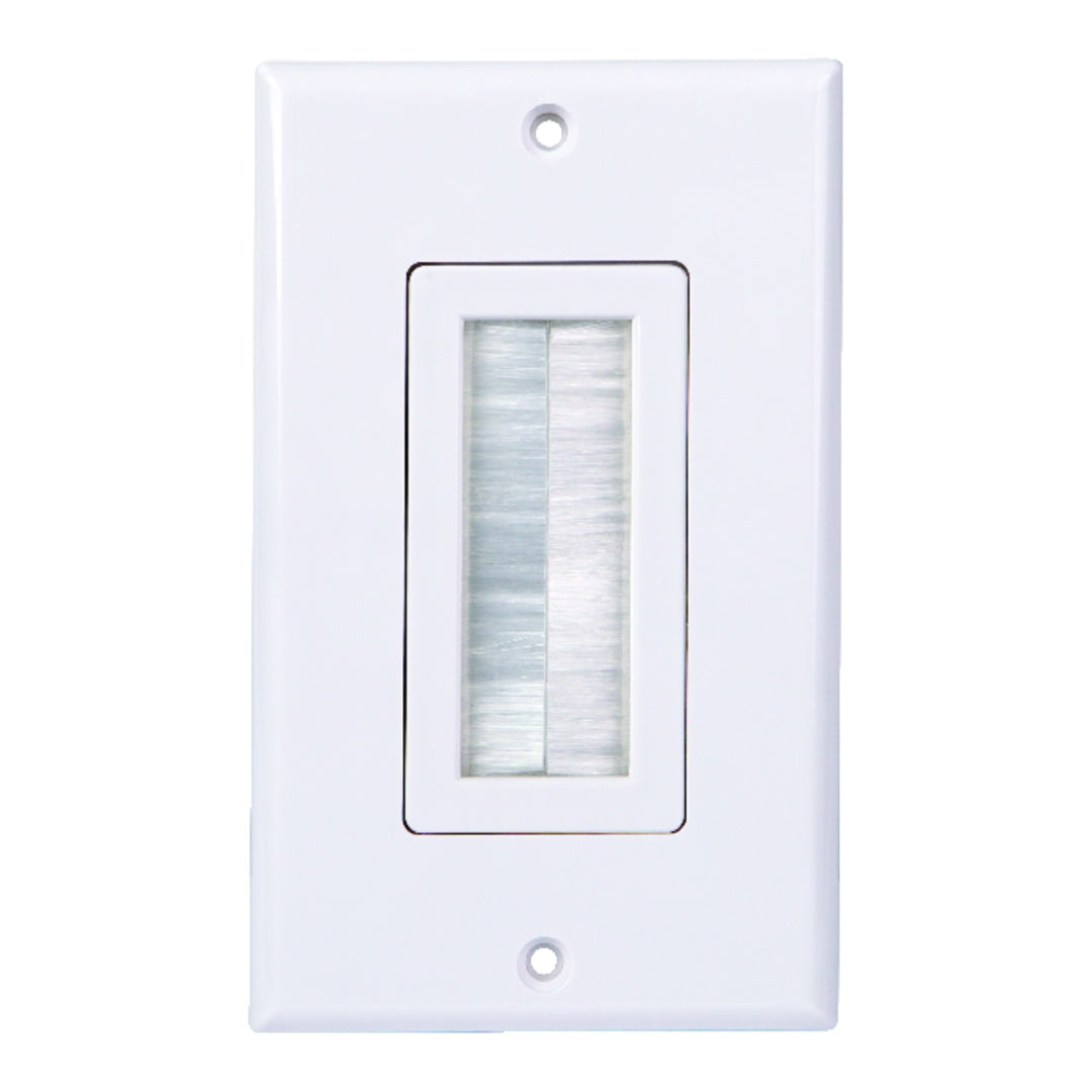 WALL PLATE 1G BRUSH WHT