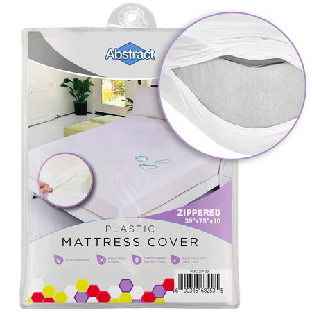 Plastic Mattress Cover Zipperd 39""X75""X10""