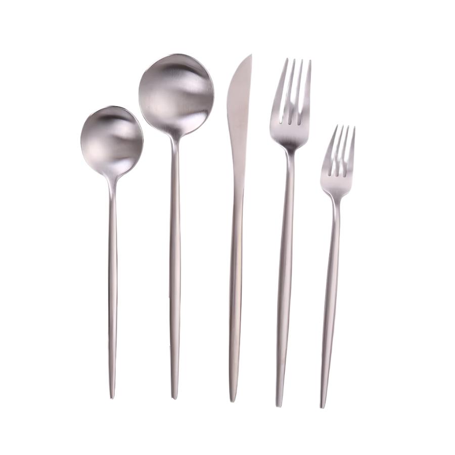 Vikko Dine - Vera, Brushed Silver, 18/10 Flatware, 20 Pc Set, Service For 4 Gift Box No Window