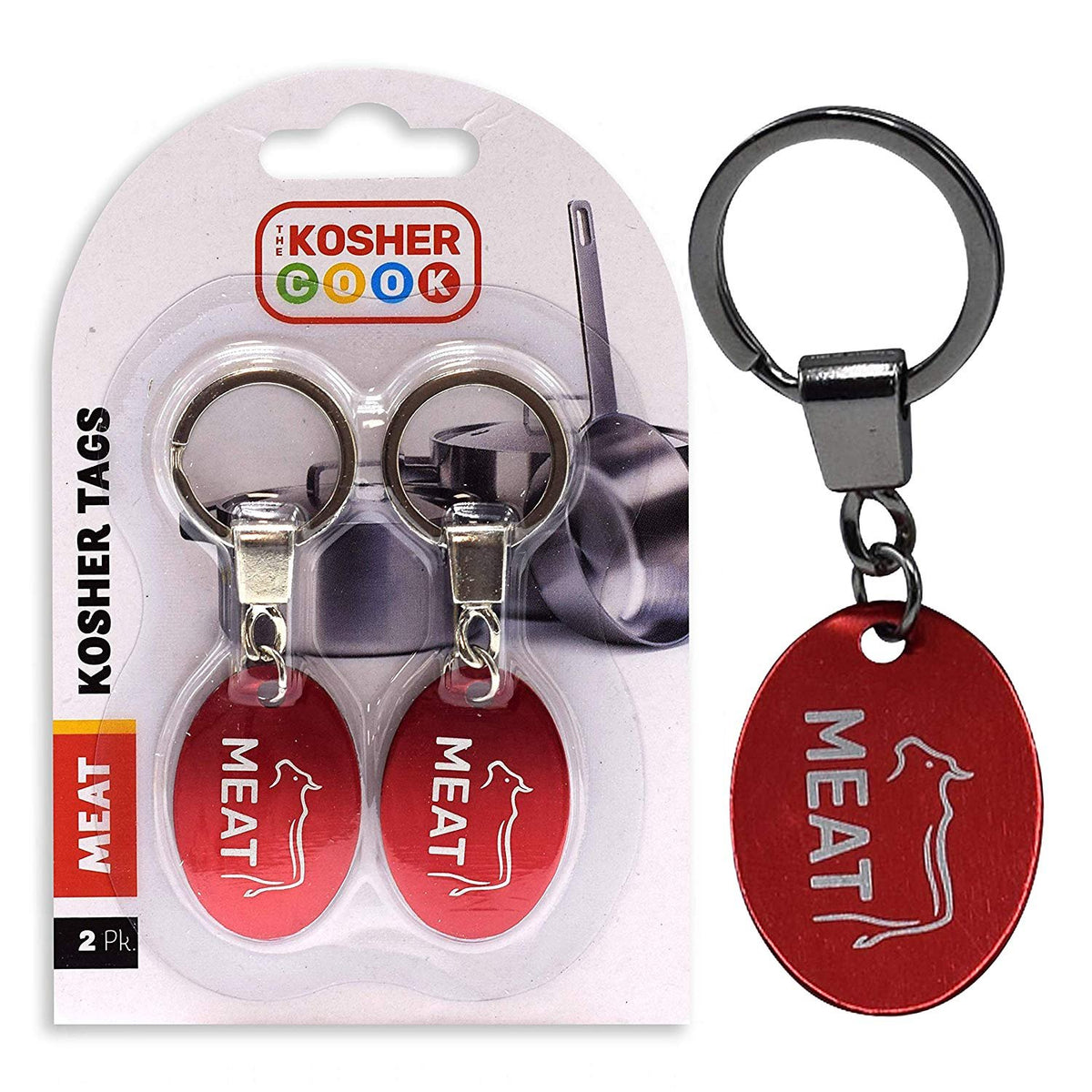 2PK Kosher Coins - Meat Red