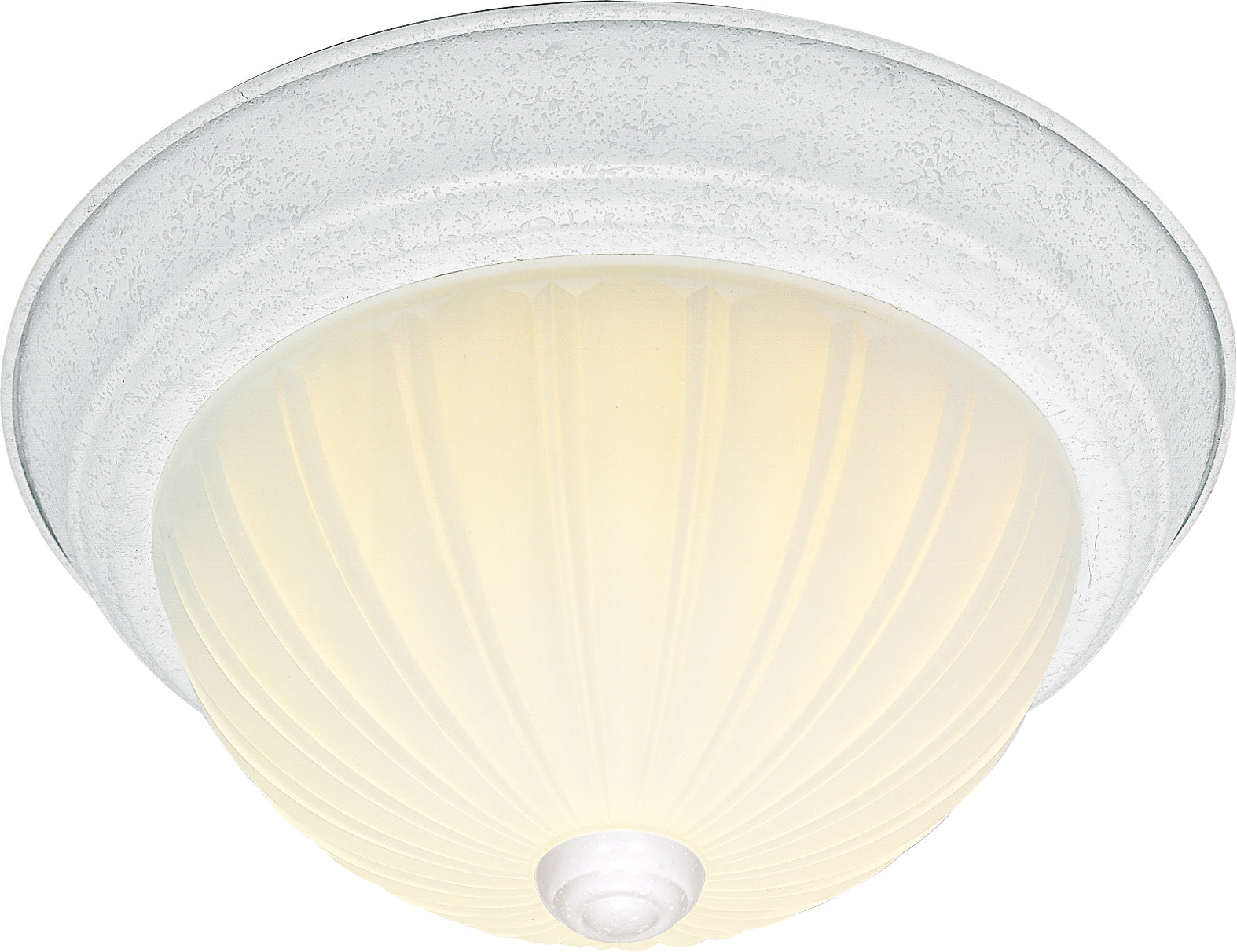 2 Light - 13" - Flush Mount - Frosted Melon Glass 1