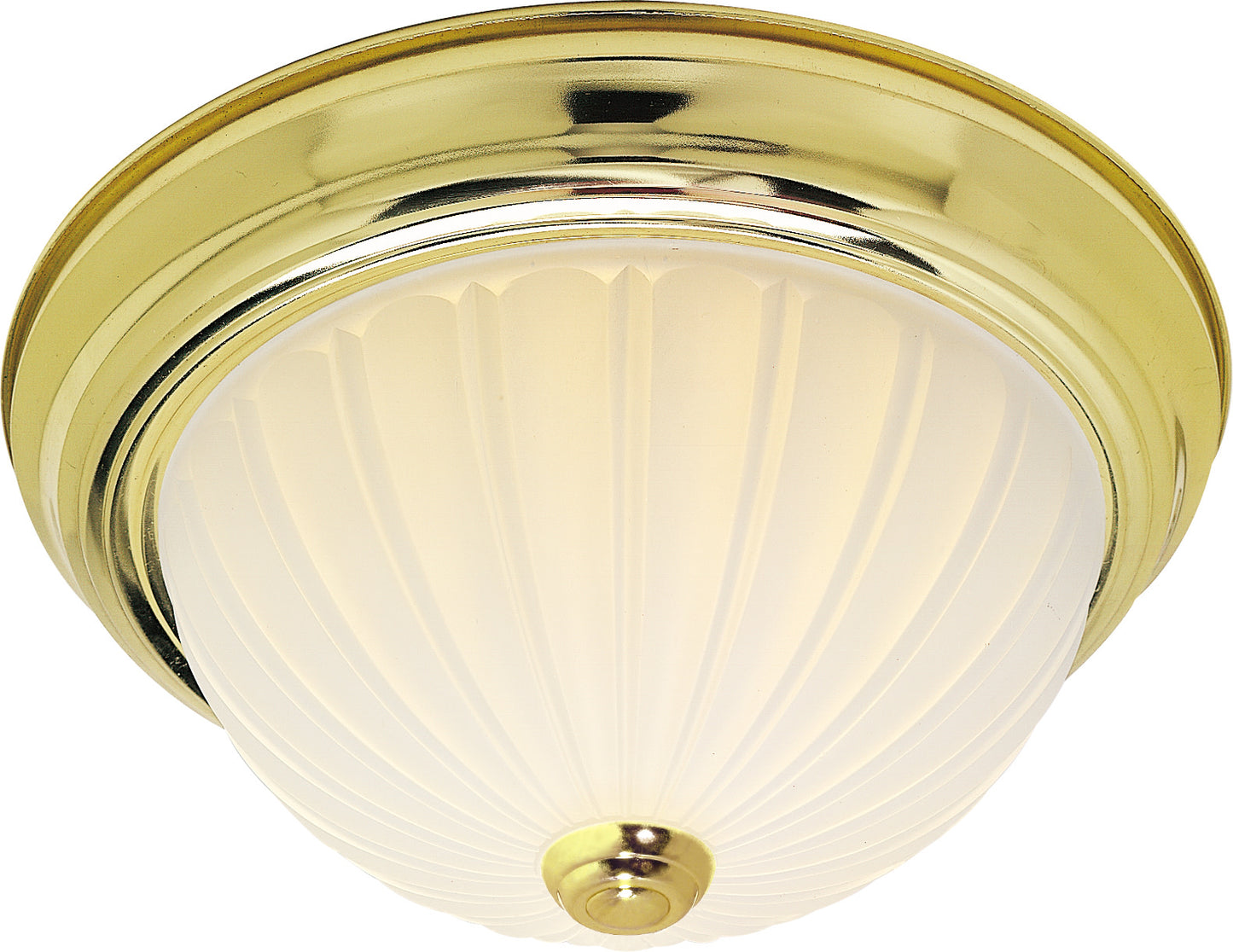 2 Light - 13" - Flush Mount - Frosted Melon Glass 2