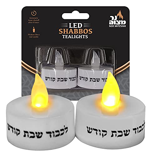 2 PK LED Shabbos tealights w/ timer 1