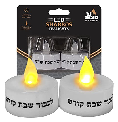 2 PK LED Shabbos tealights w/ timer 1