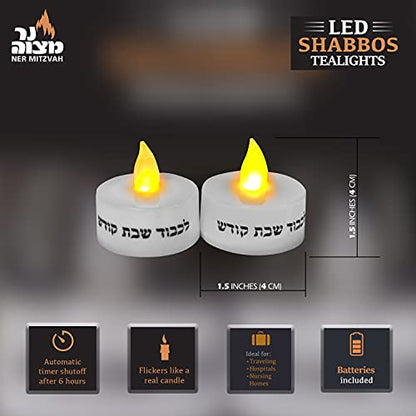 2 PK LED Shabbos tealights w/ timer 3