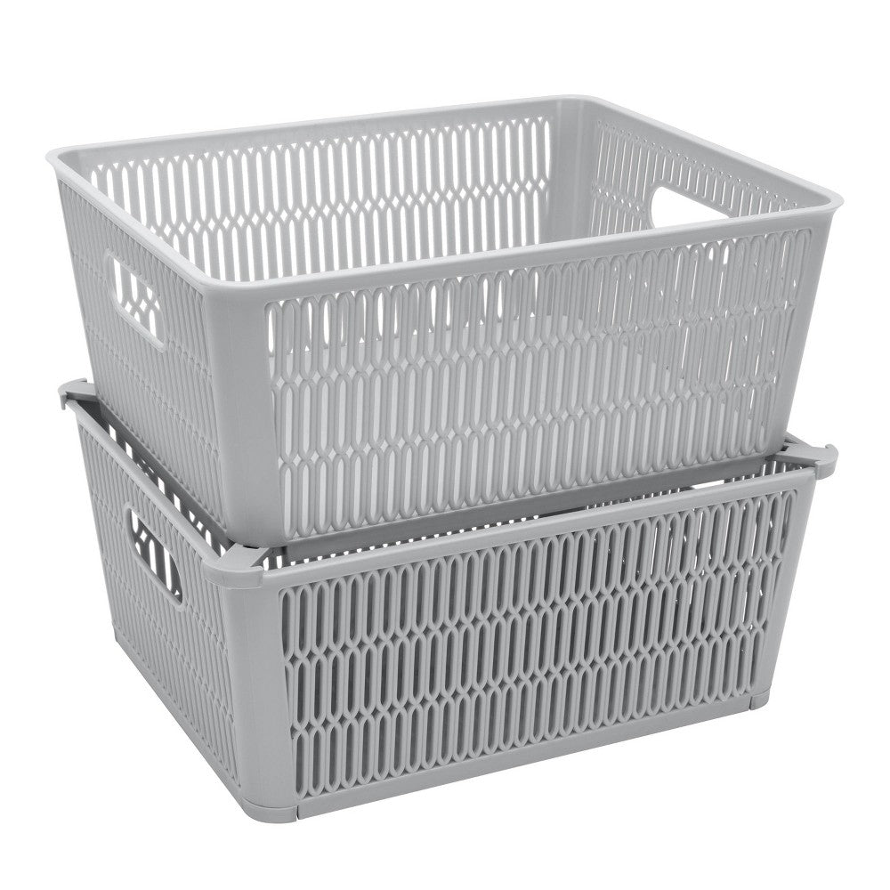 2 Pack Slide 2 Stack It Grey 25930 1