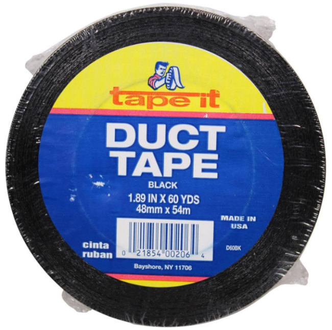 2'' X 60YDS BLACK DUCT TAPE 1