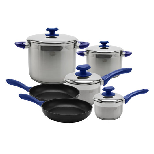 Ybm 10 Pc Cookware Set Blue